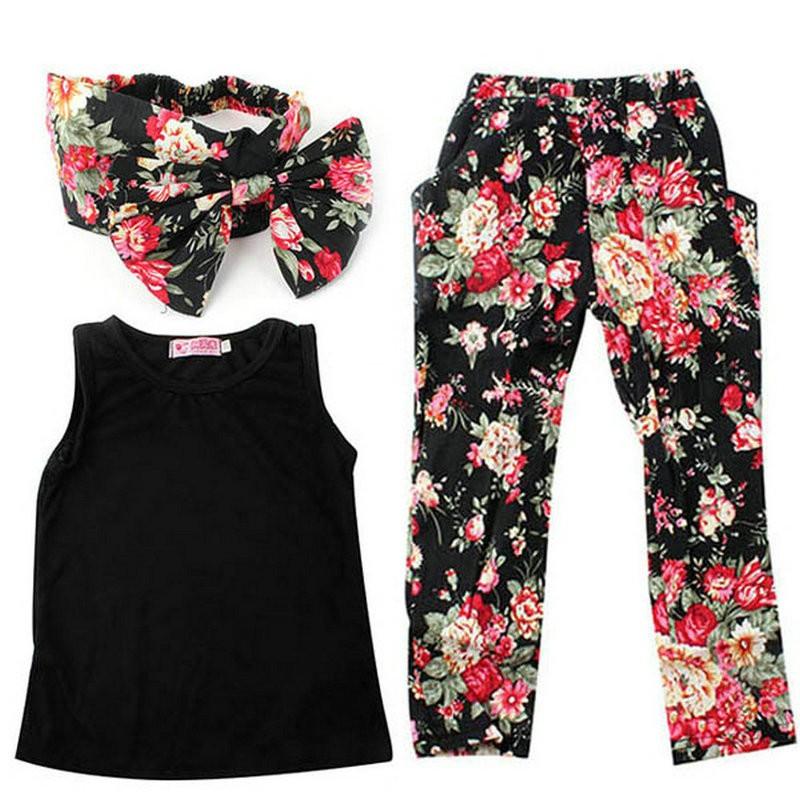 Conjunto - Calça Floral + Laço