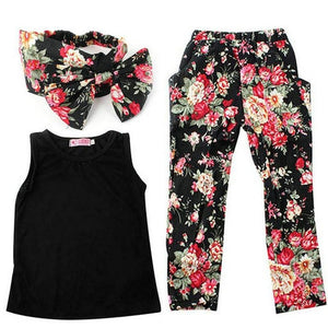 Conjunto - Calça Floral + Laço